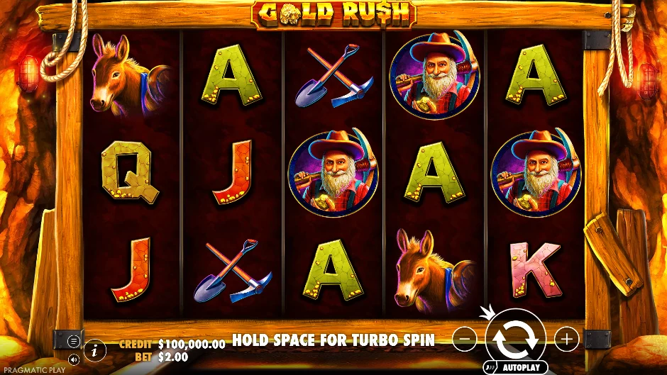 Minero de Gold Rush entre vagonetas, picos, dinamita y pepitas de oro